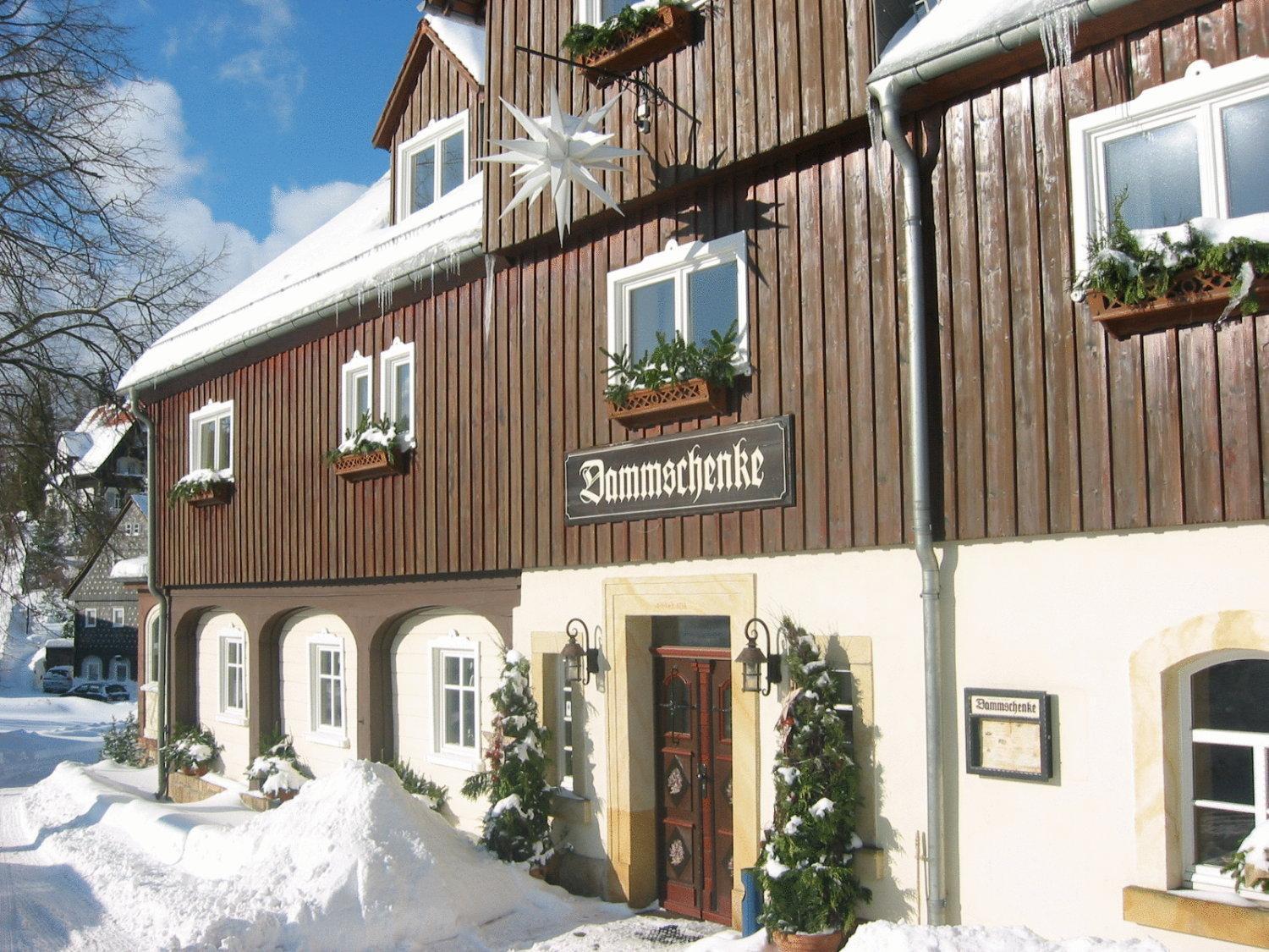 Dammschenke Gasthof & Hotel Курорт Юнсдорф Екстериор снимка